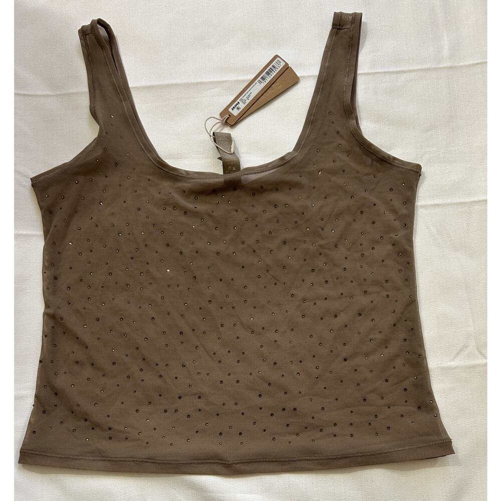 Skims Mesh Rhinestone Sheer Swim Cover Up Tank Desert Size XL